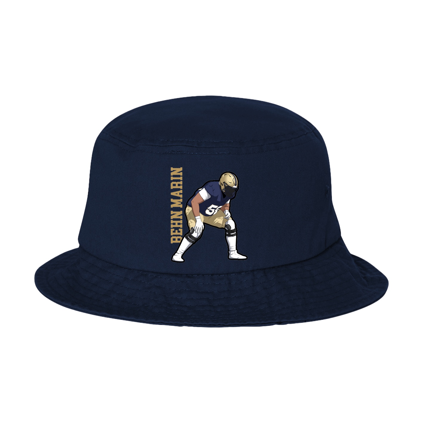 Bucket Cap — Name Vertical in Navy