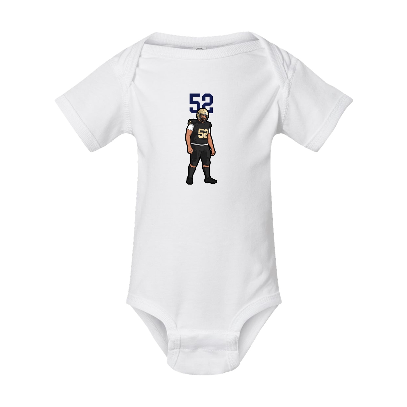 Baby Onesie — Number Top in White