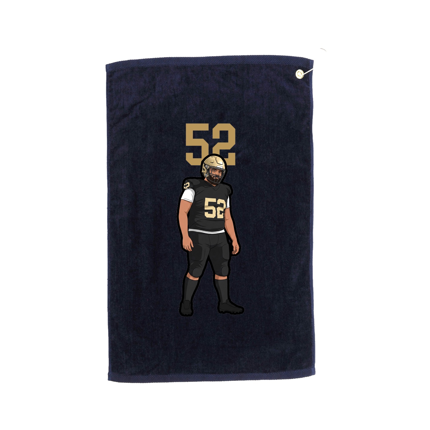 Golf Towel — Number Top in Navy