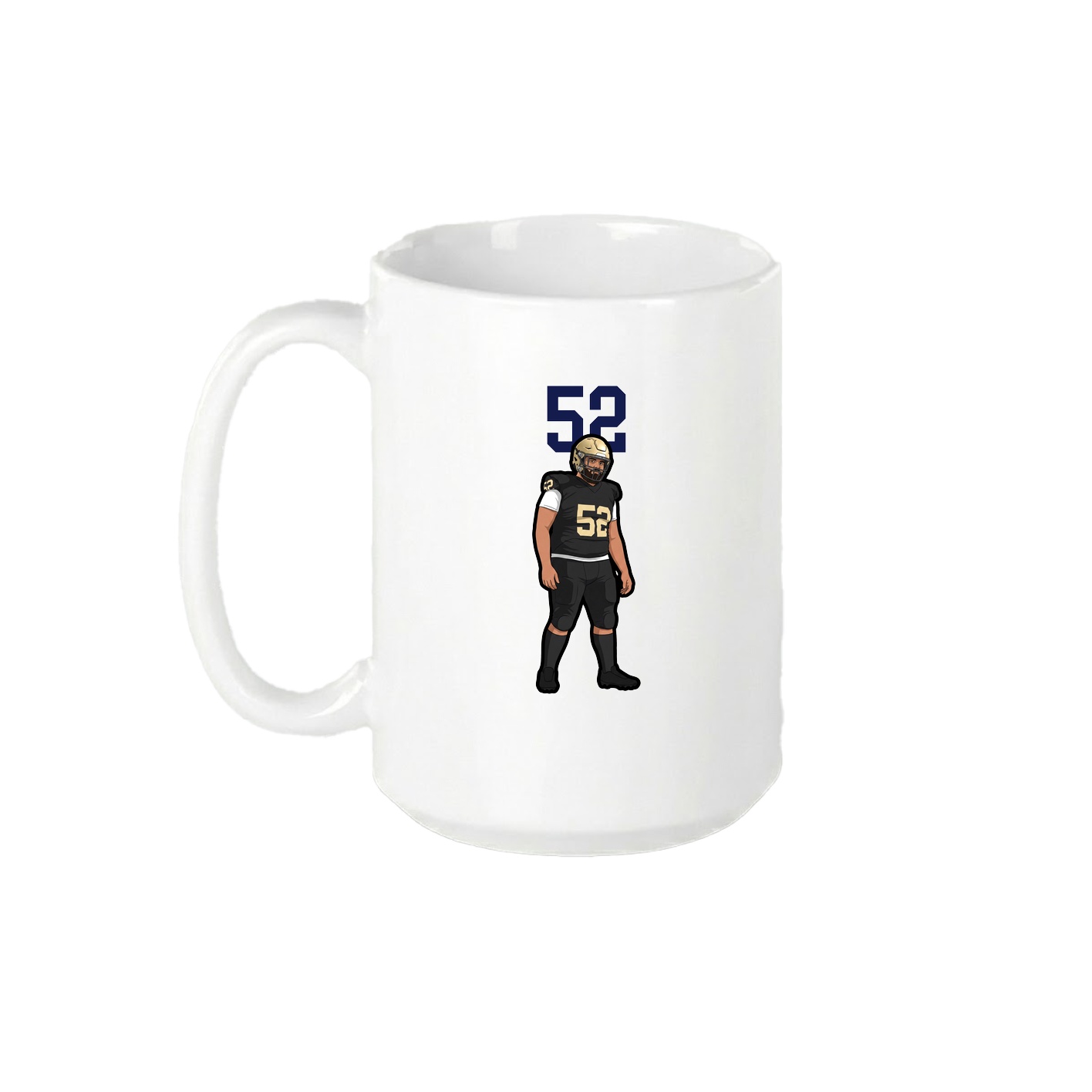 15oz Coffee Mug — Number Top in White