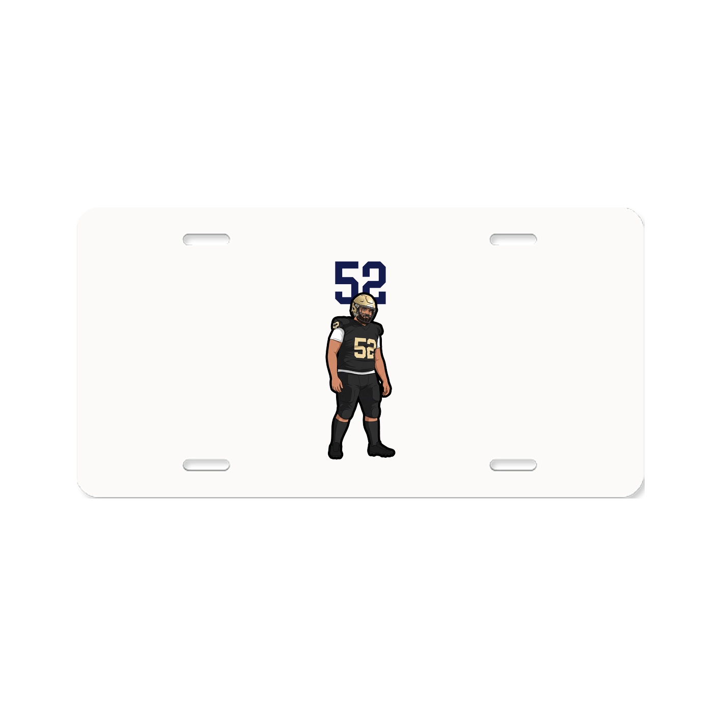 License Plate — Number Top in Classic