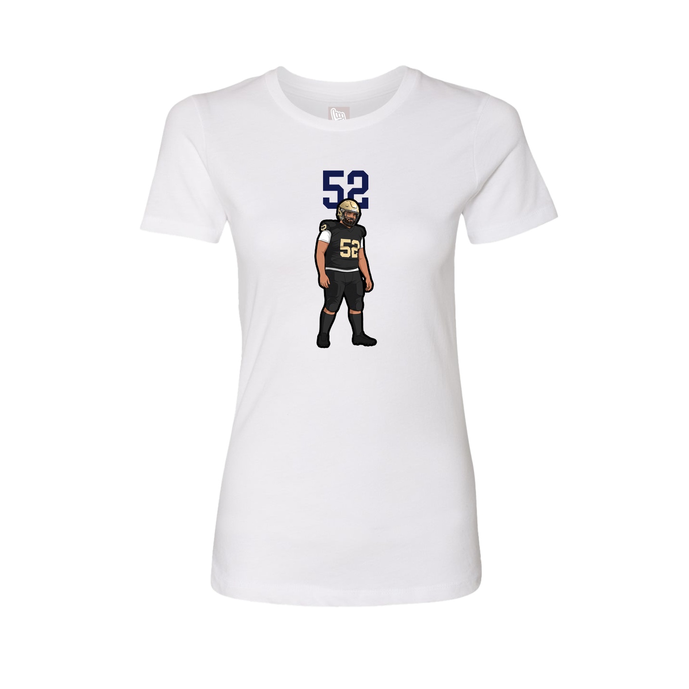 Fitted Women's Tee — Number Top in White