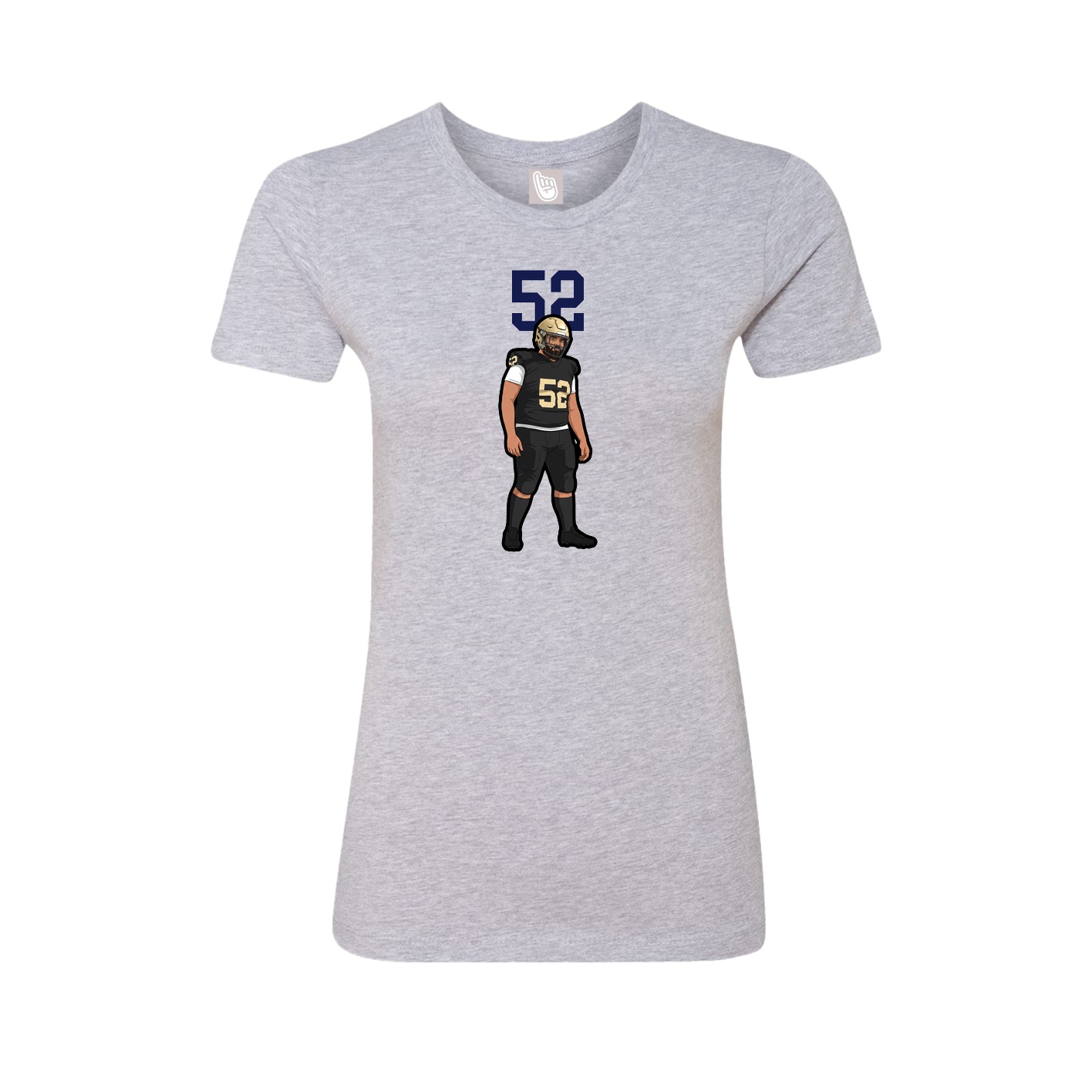 Womens Tee — Number Top in Grey