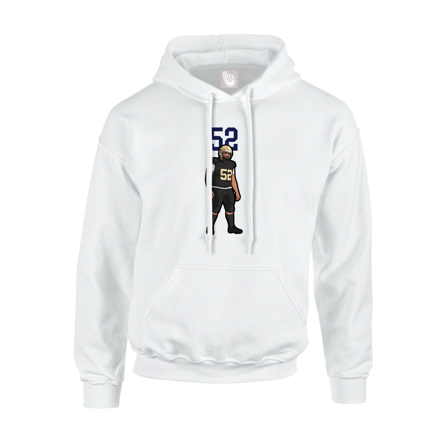 Hoodie — Number Top in White