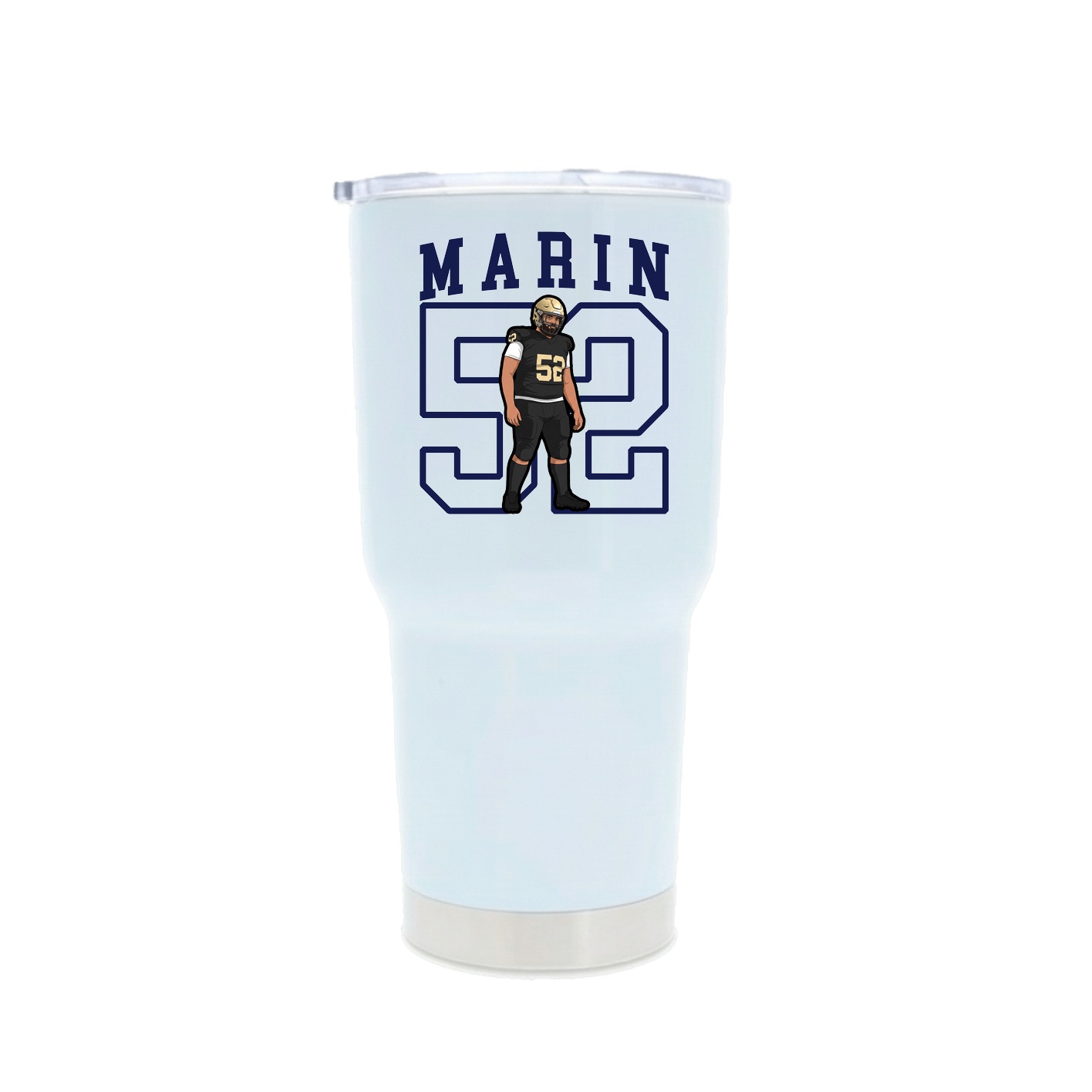 30oz Stainless Steel Tumbler — Shirsey in White