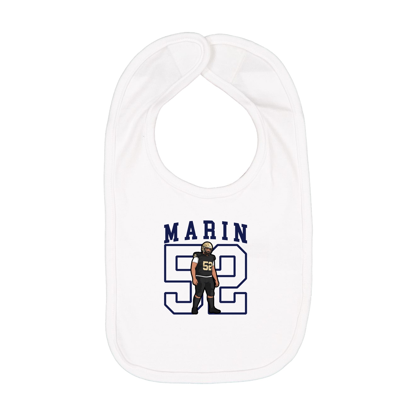 Infant Bib — Shirsey in White