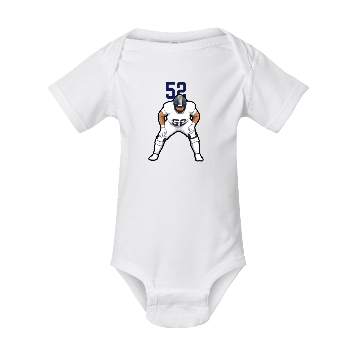 Baby Onesie — Number Top in White