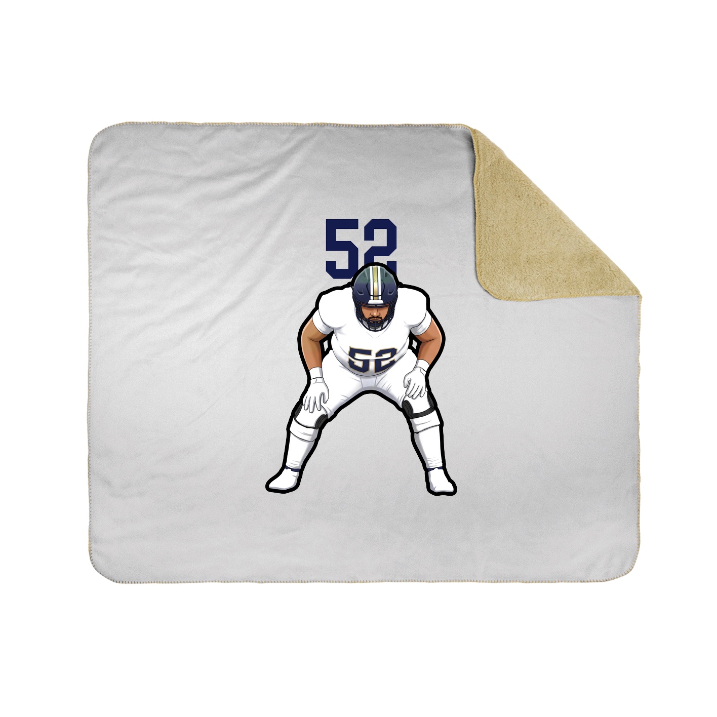 Throw Blanket — Number Top in White