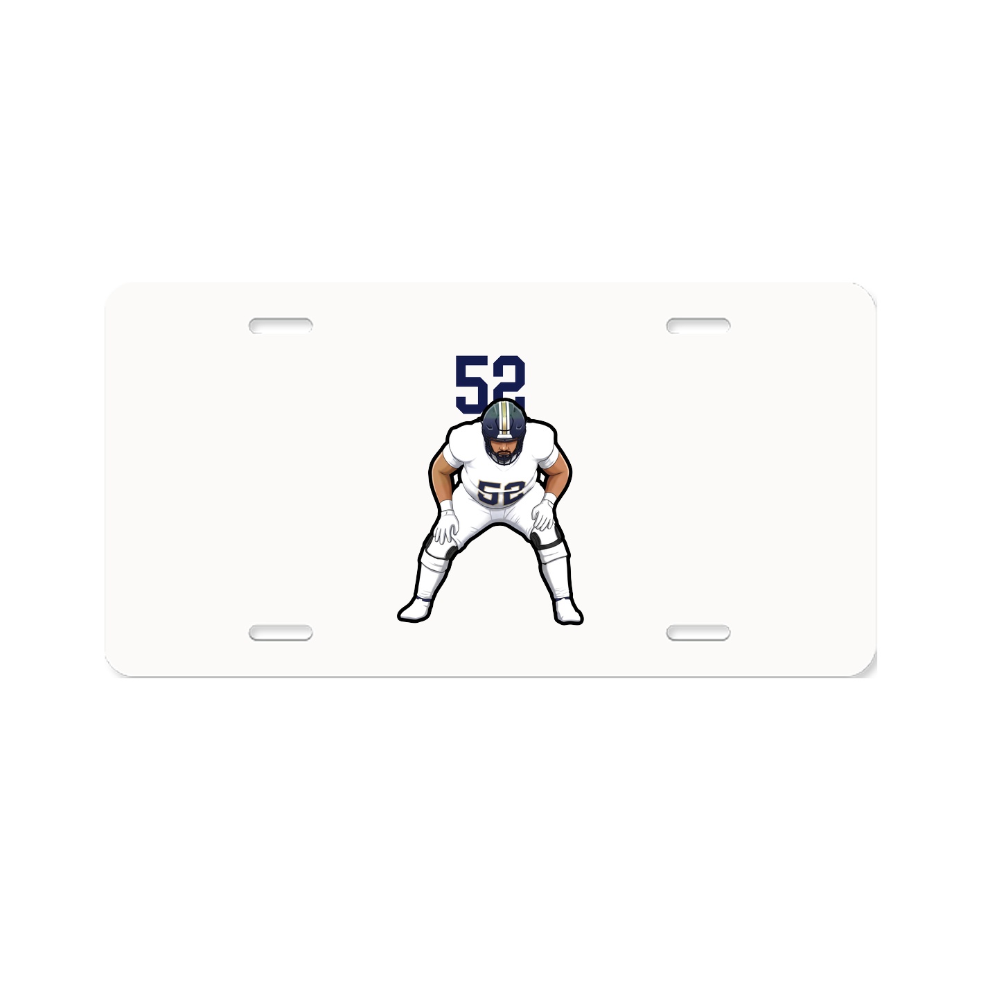 License Plate — Number Top in Classic