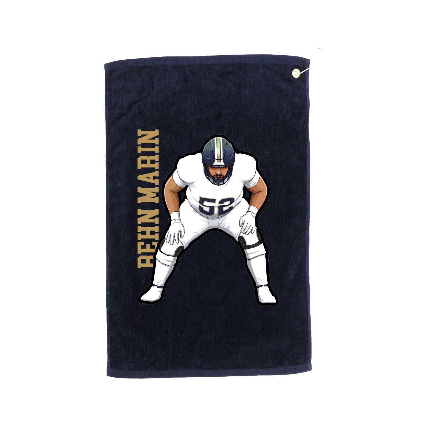 Golf Towel — Name Vertical in Navy
