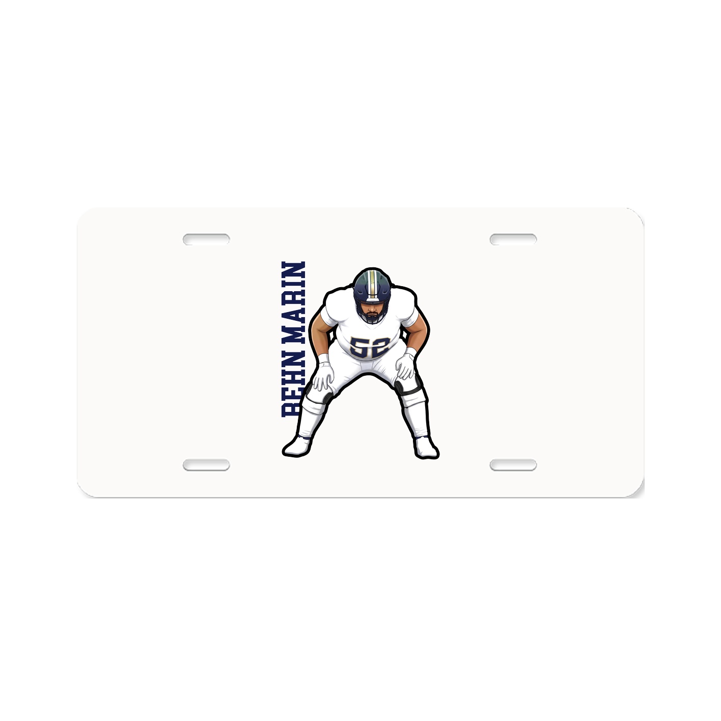 License Plate — Name Vertical in Classic