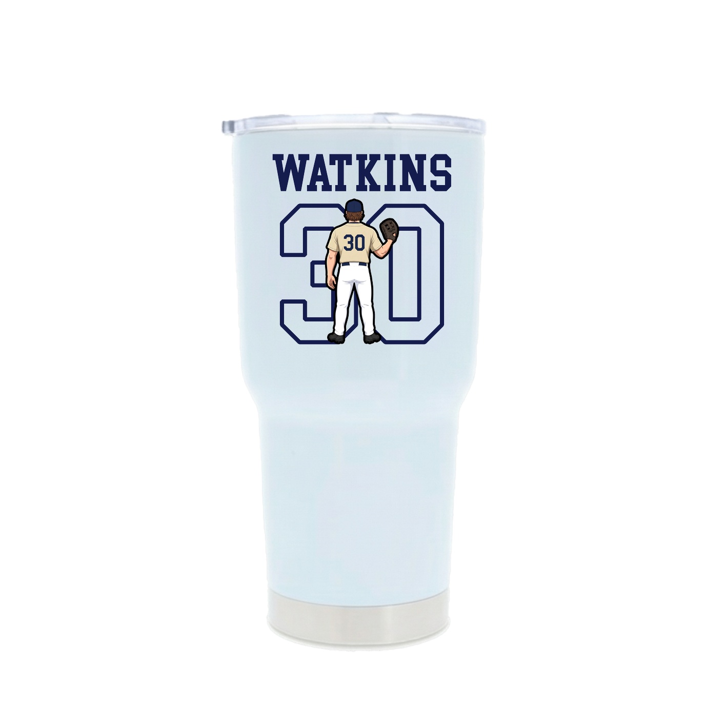 30oz Stainless Steel Tumbler — Shirsey in White