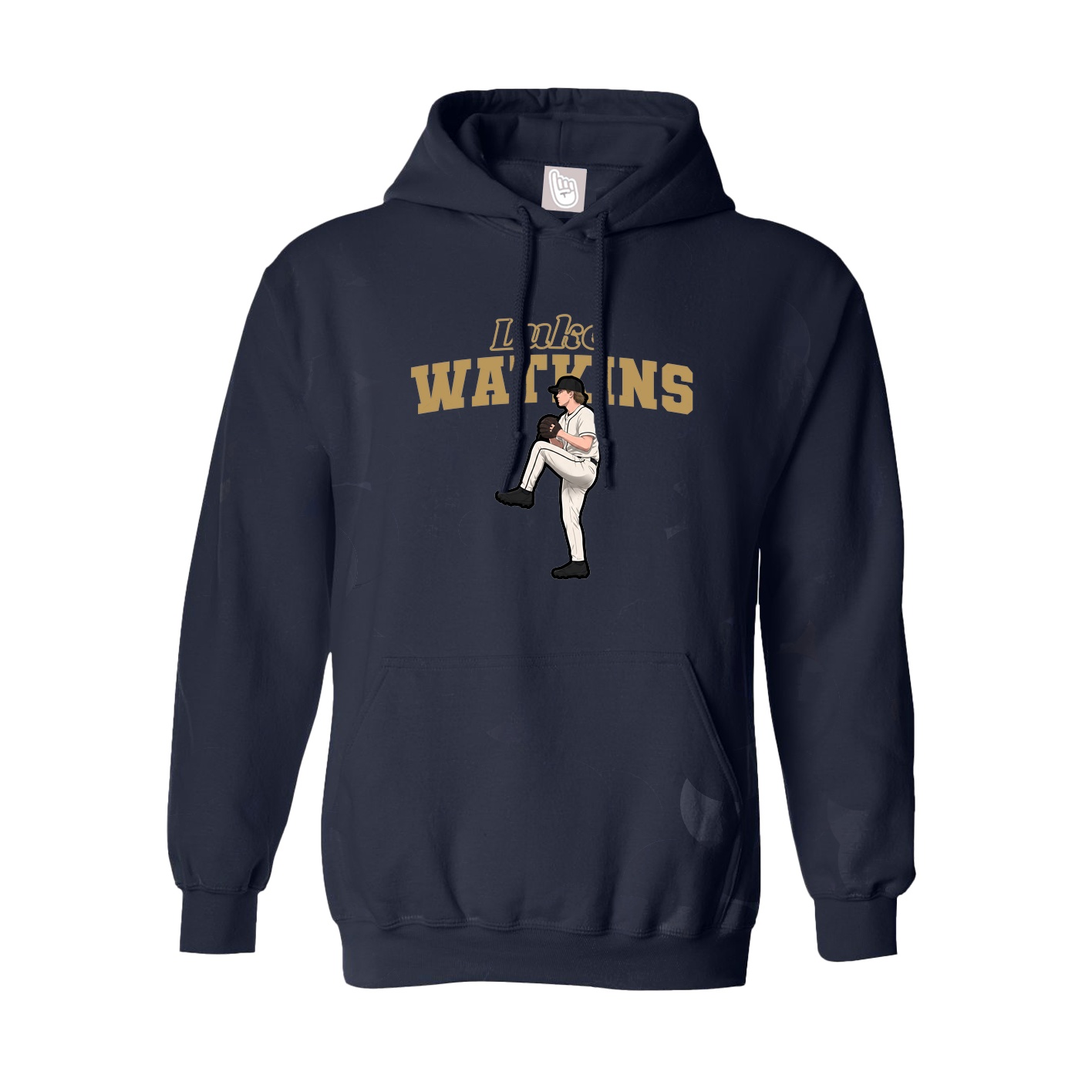Youth Hoodie — Name Arch in Navy