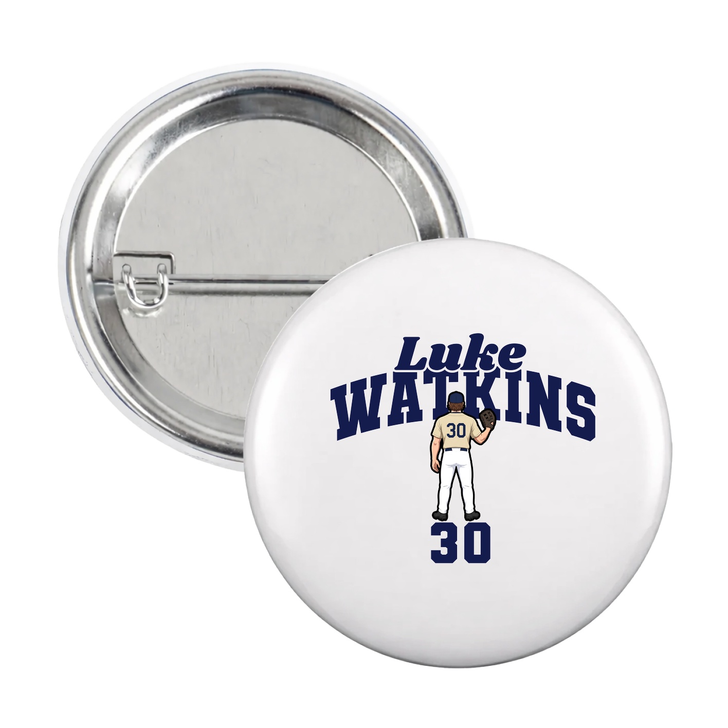 Game Day Button — Signature Arch in White