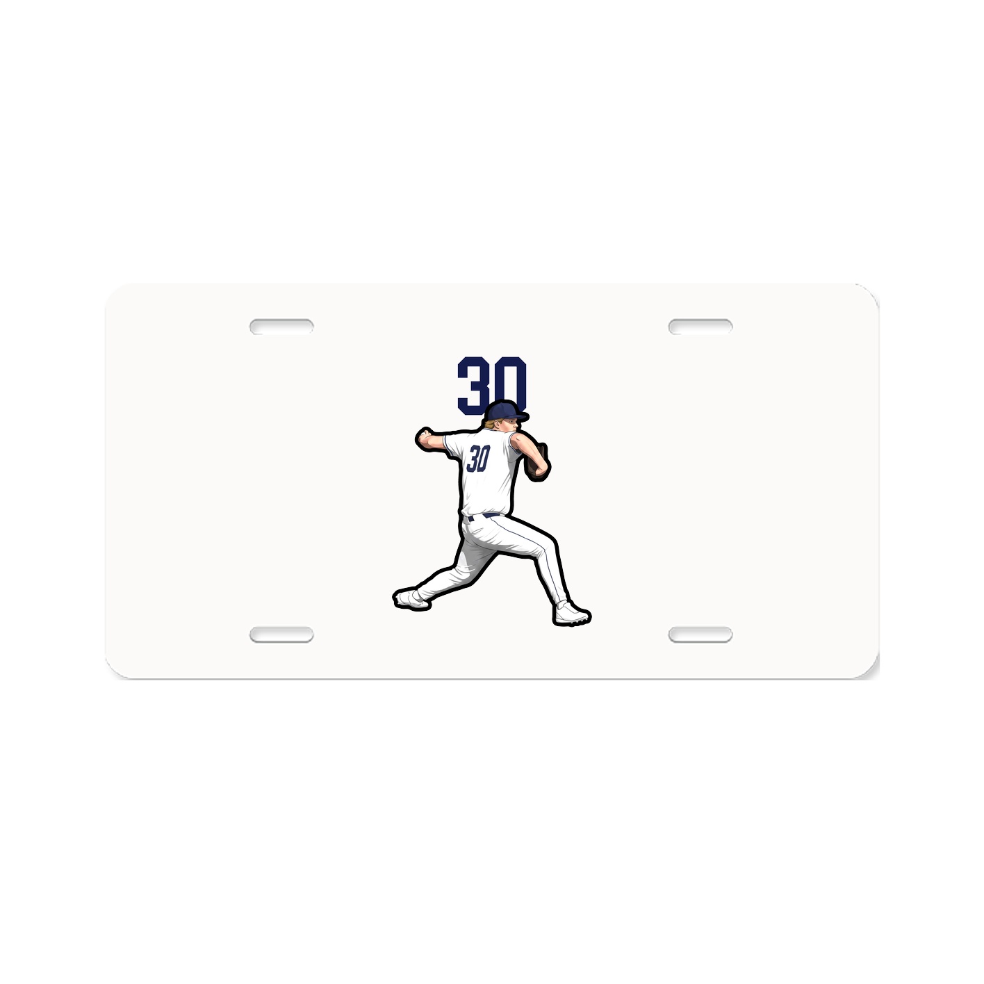 License Plate — Number Top in Classic