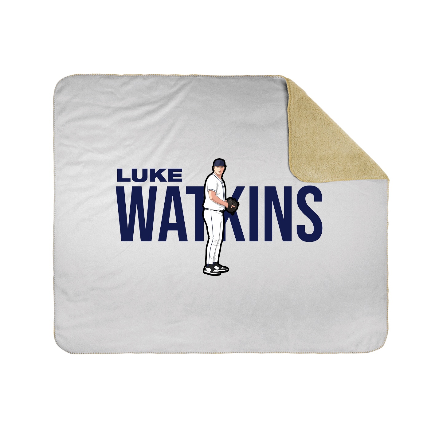 Throw Blanket — Player Name in White