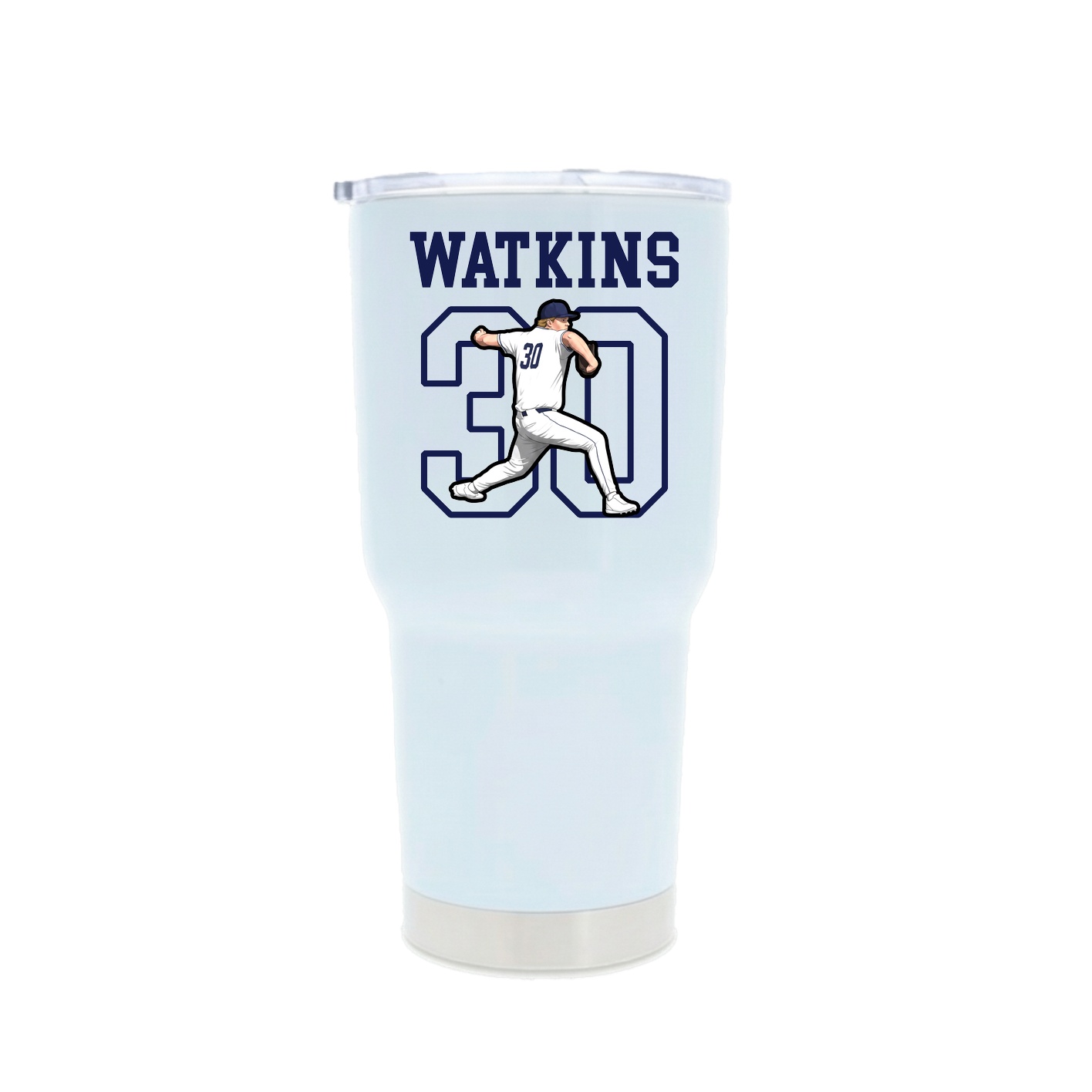 30oz Stainless Steel Tumbler — Shirsey in White