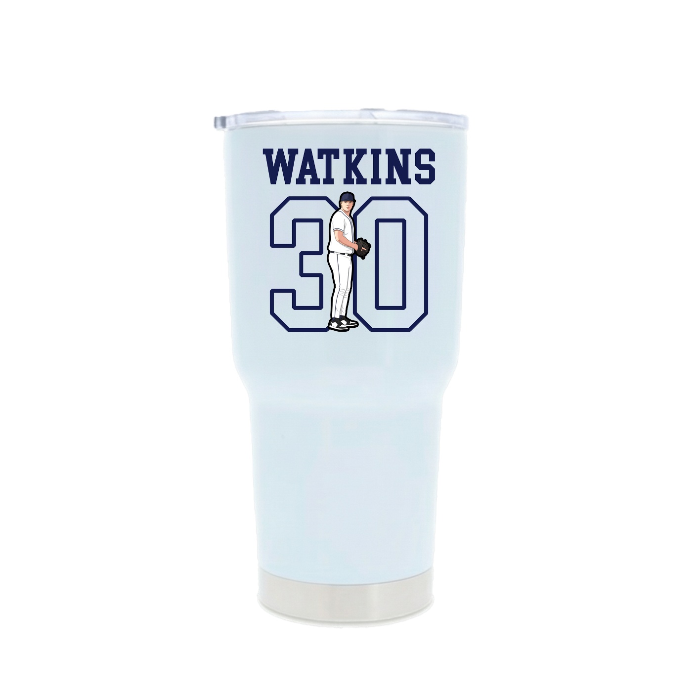 30oz Stainless Steel Tumbler — Shirsey in White