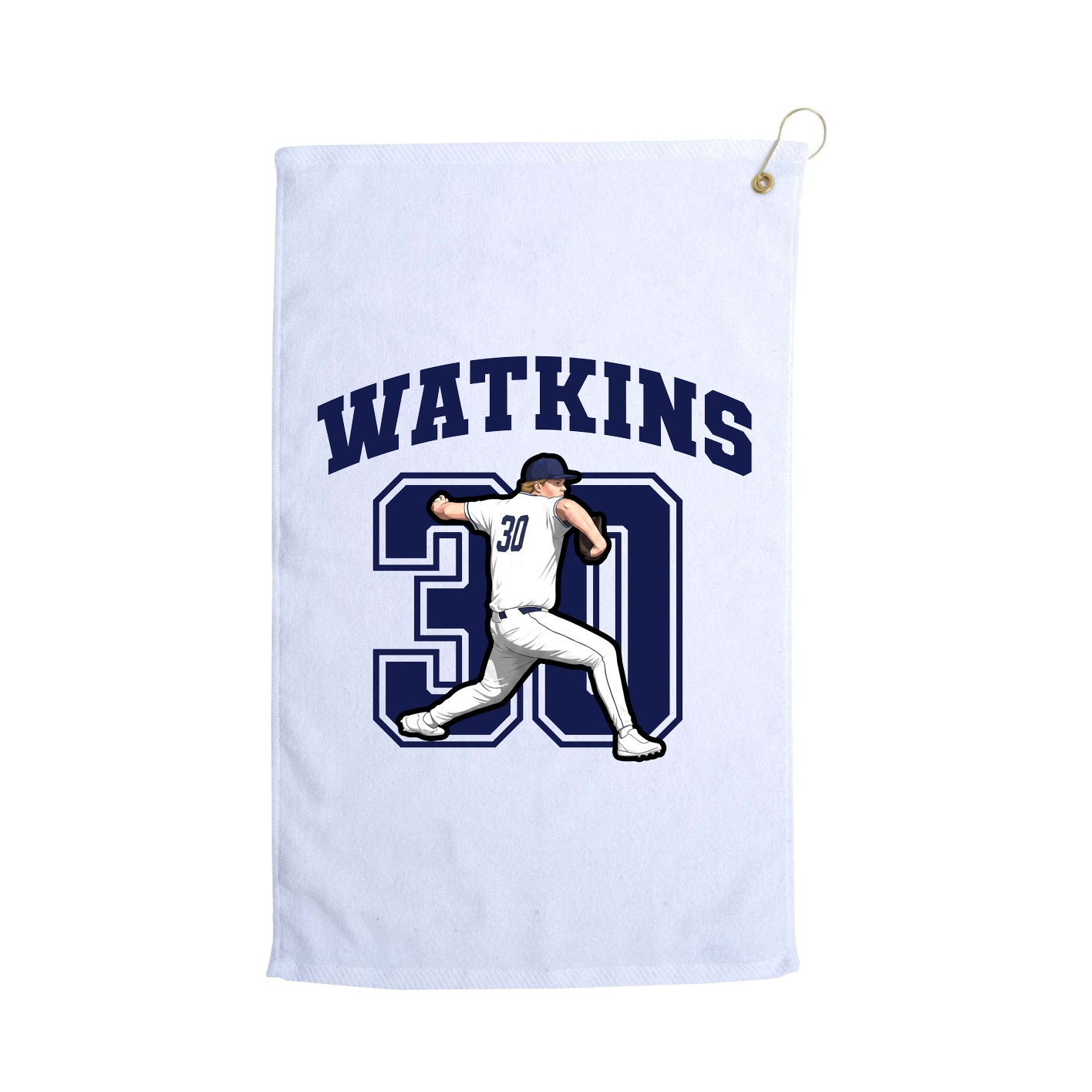 Golf Towel — Number in White