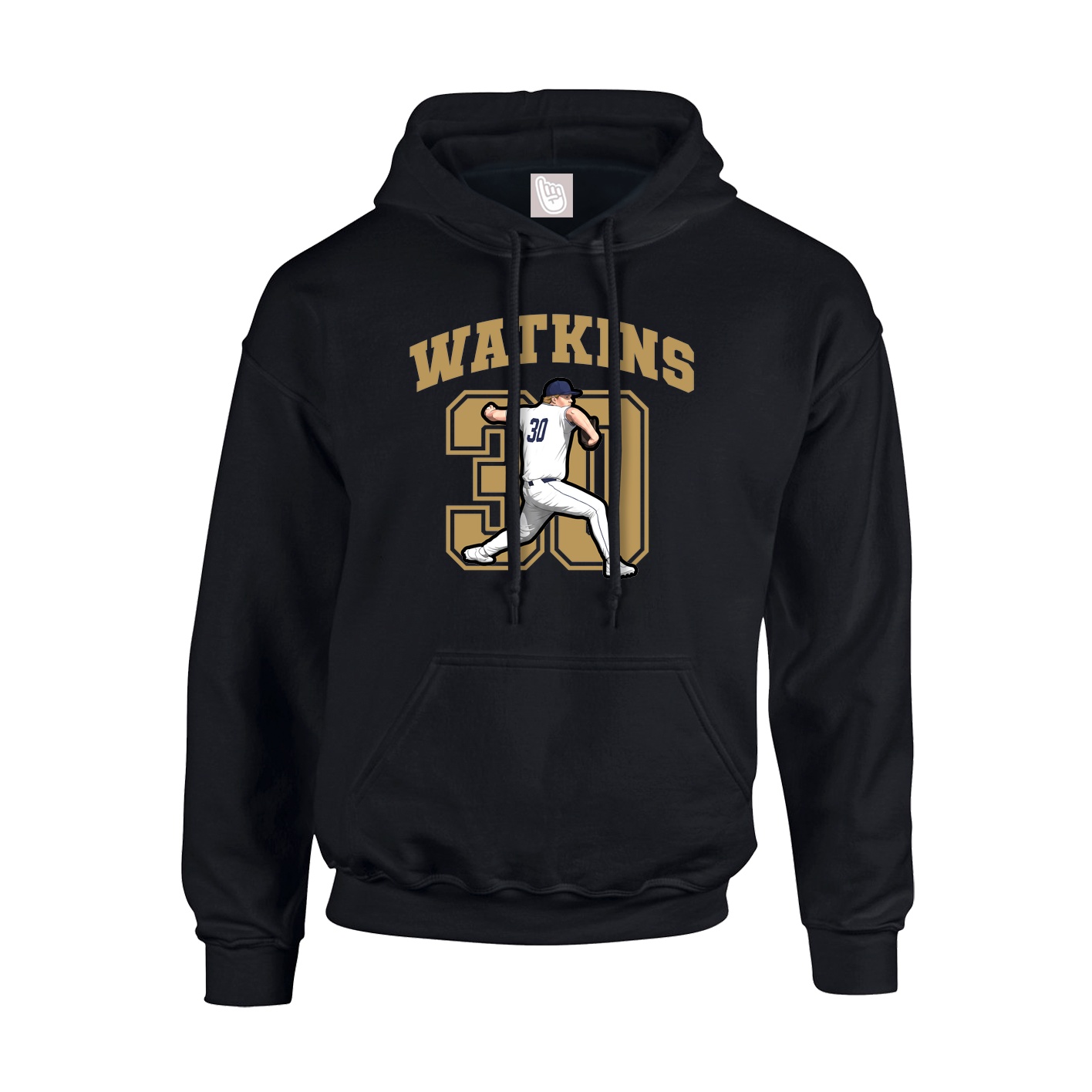 Hoodie — Number in Black
