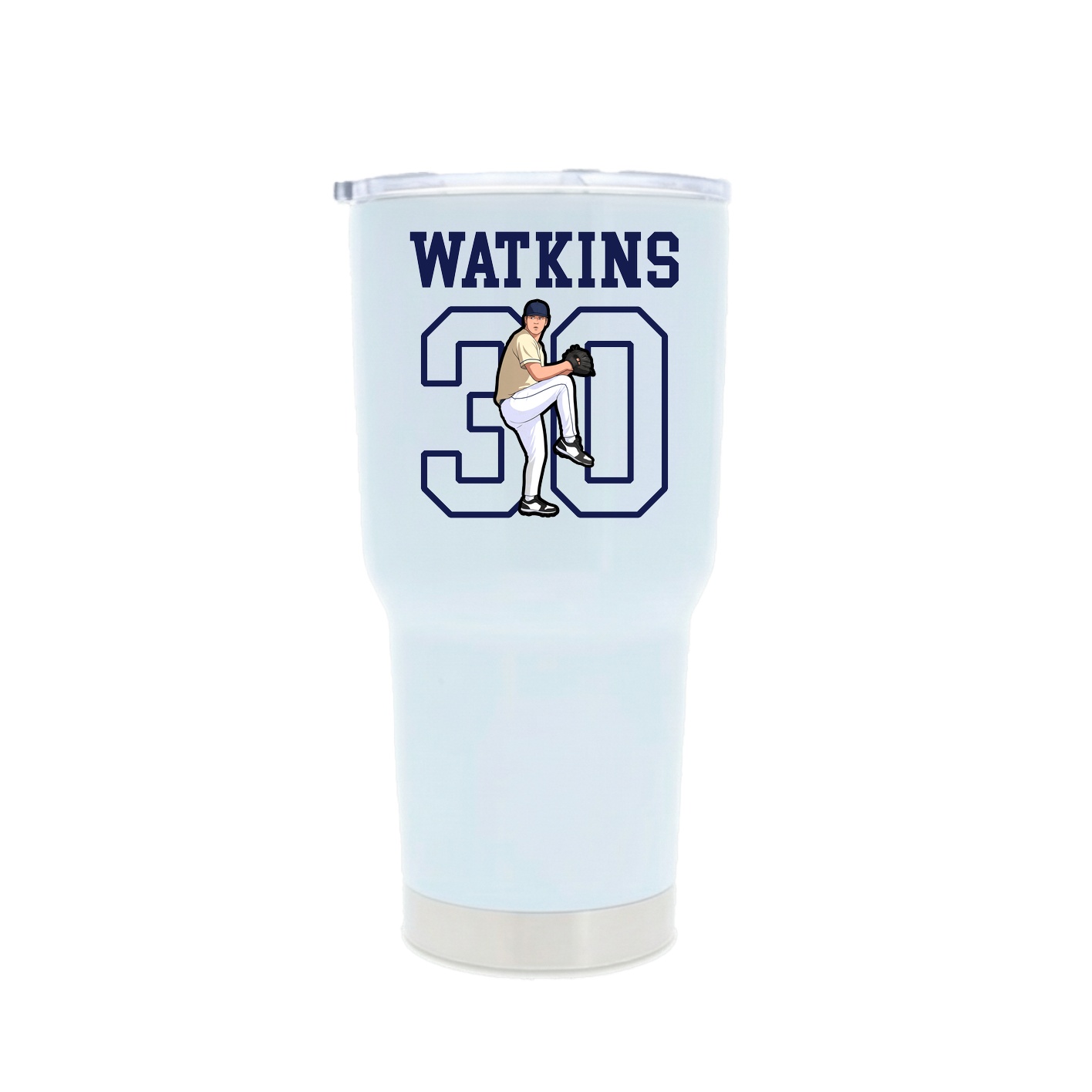 30oz Stainless Steel Tumbler — Shirsey in White