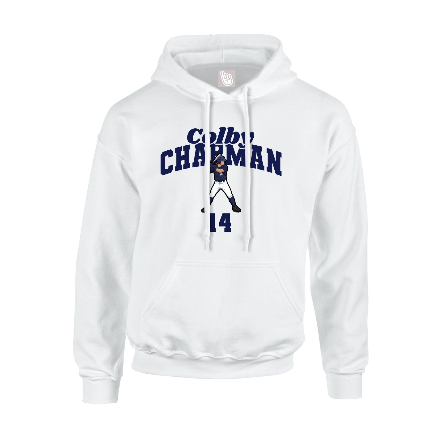 Youth Hoodie — Signature Arch in White