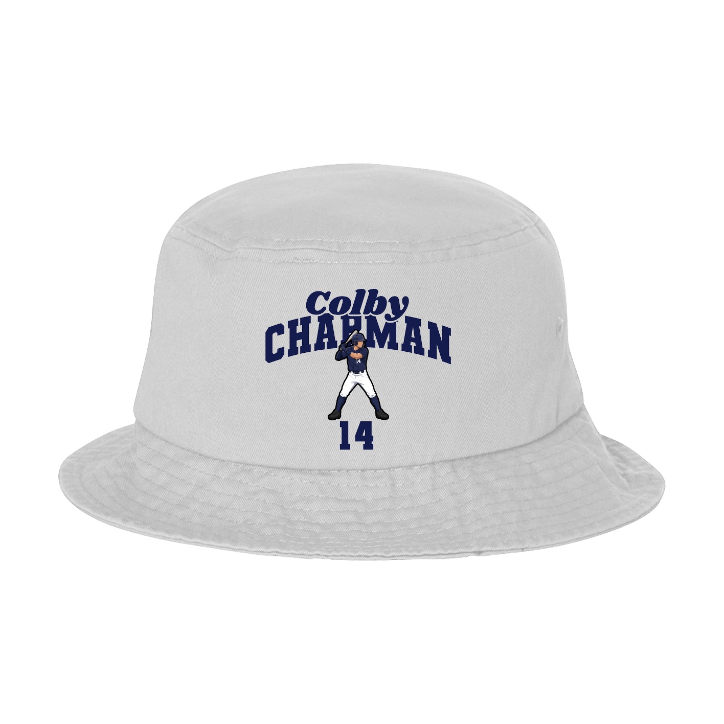 Bucket Cap — Signature Arch in White
