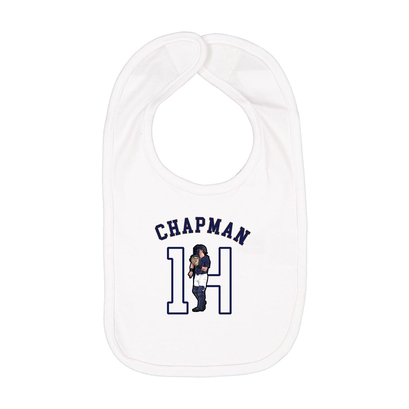 Infant Bib — Shirsey Arch in White