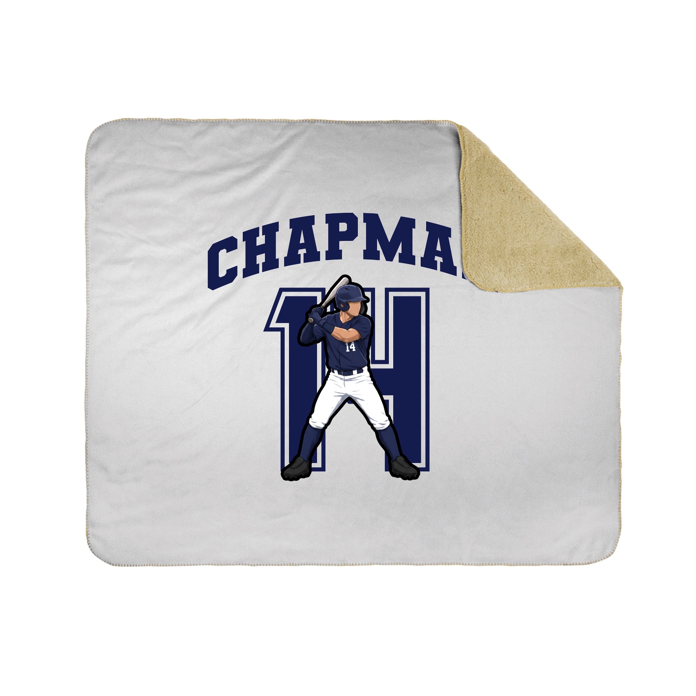 Throw Blanket — Number in White