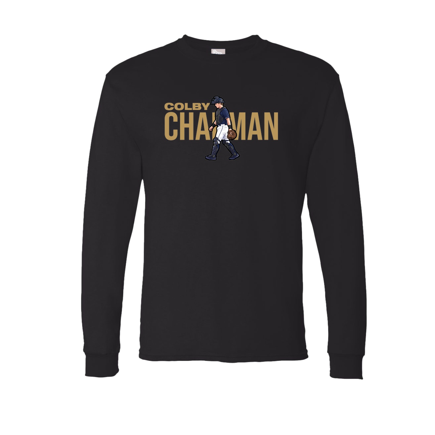 Long Sleeve Tee — Player Name in Black