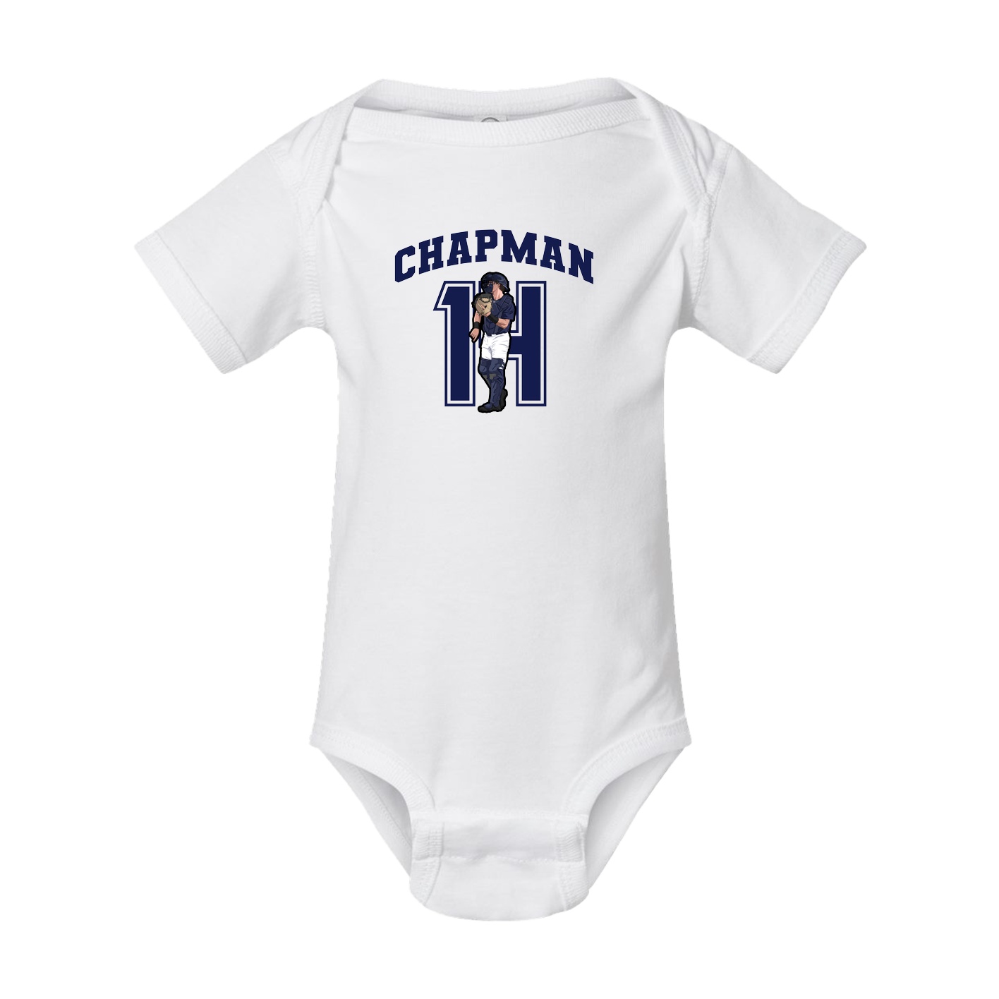 Baby Onesie — Number in White