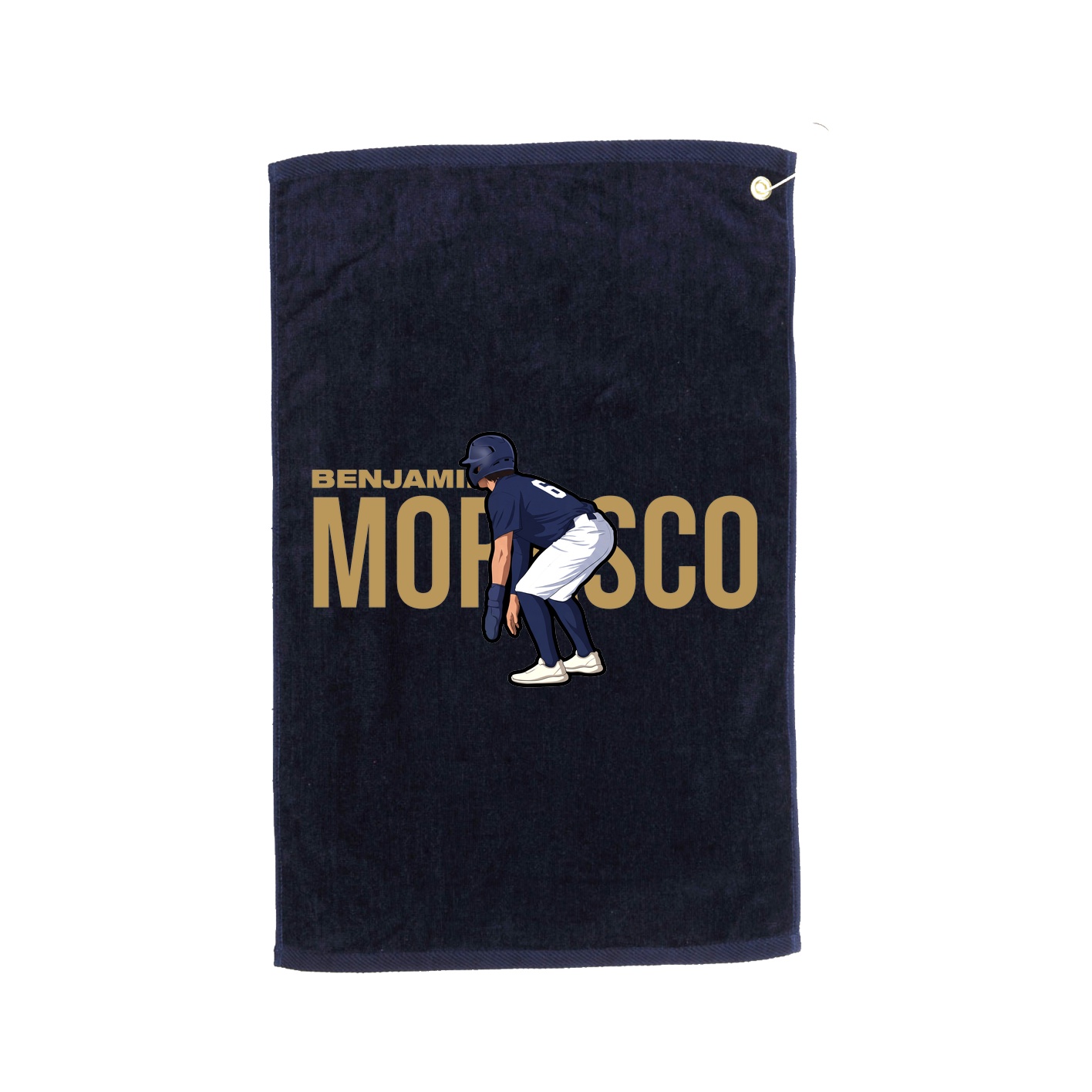 Golf Towel — Player Name in Navy
