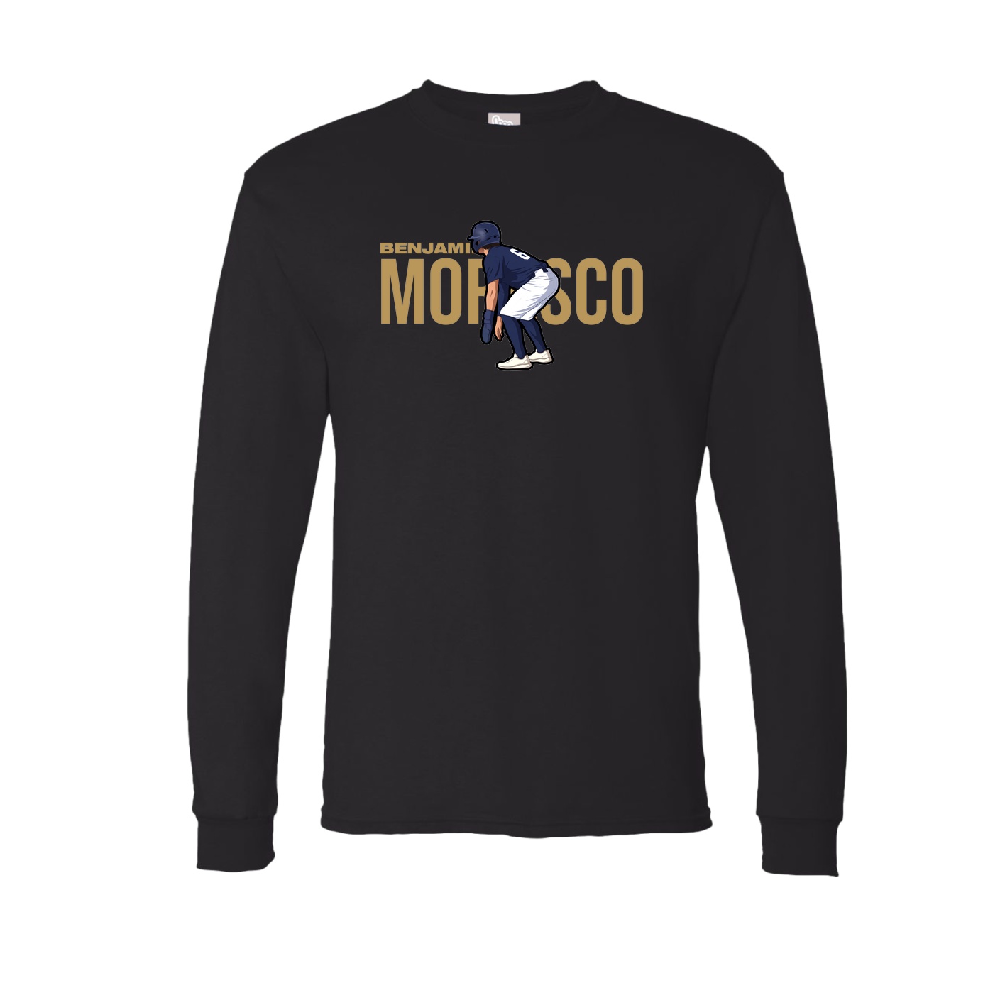 Long Sleeve Tee — Player Name in Black