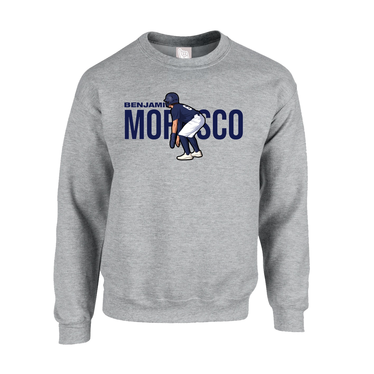Fleece Crew — Player Name in Grey