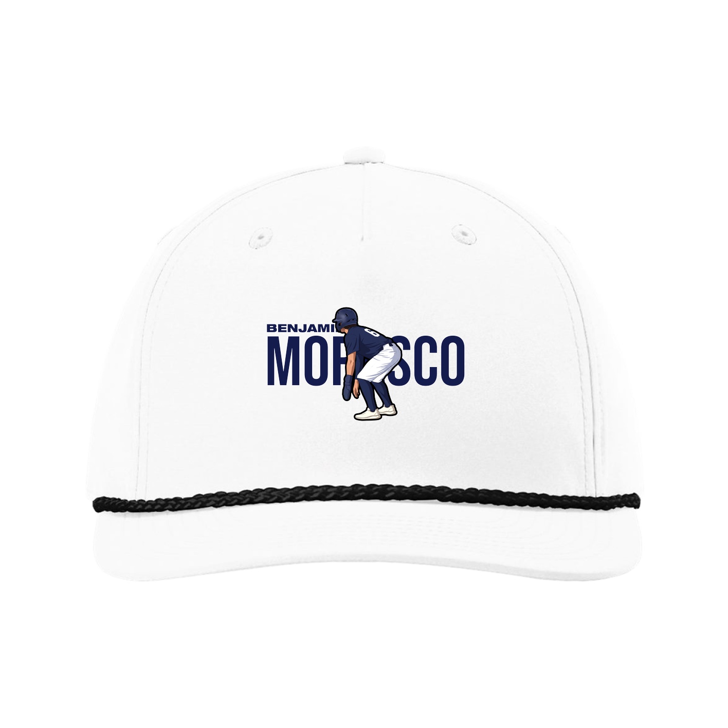 Five-Panel Classic Rope Cap — Player Name in White