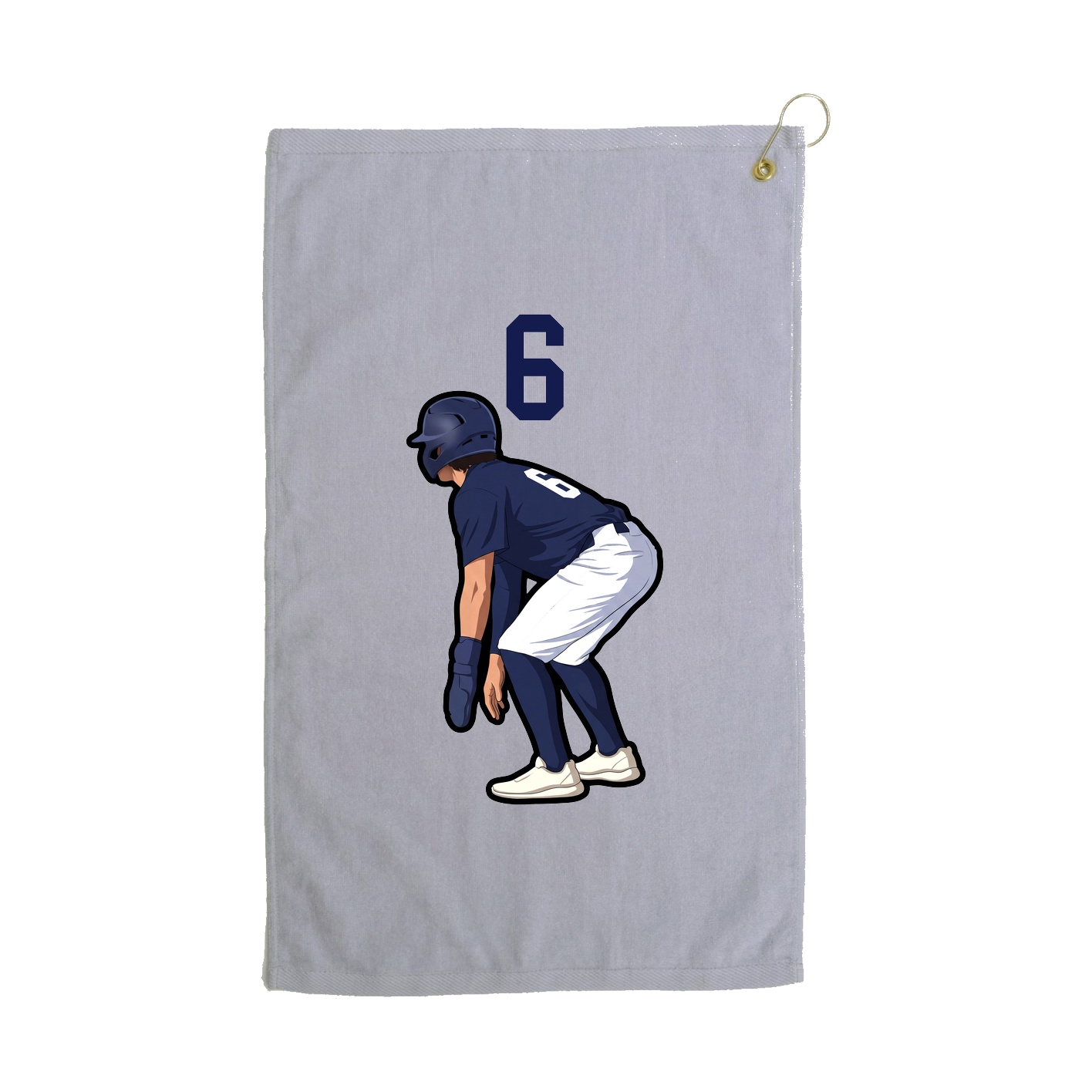 Golf Towel — Number Top in Grey