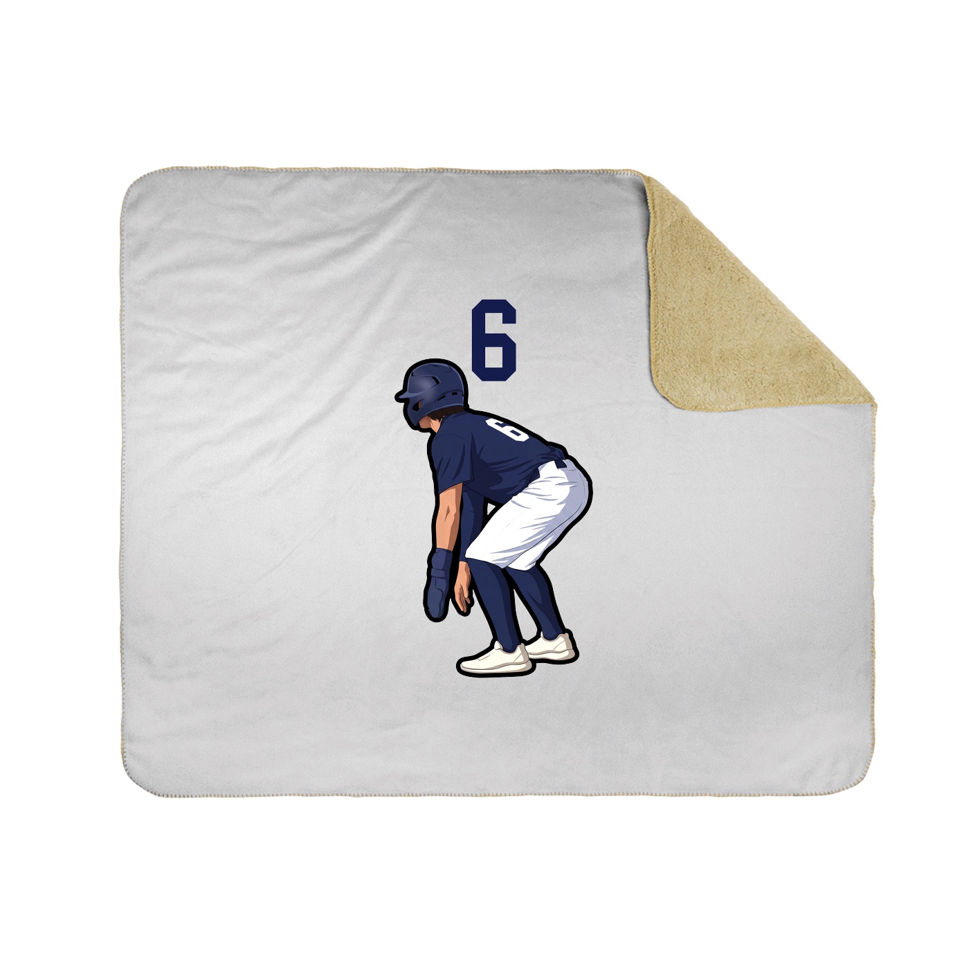 Throw Blanket — Number Top in White