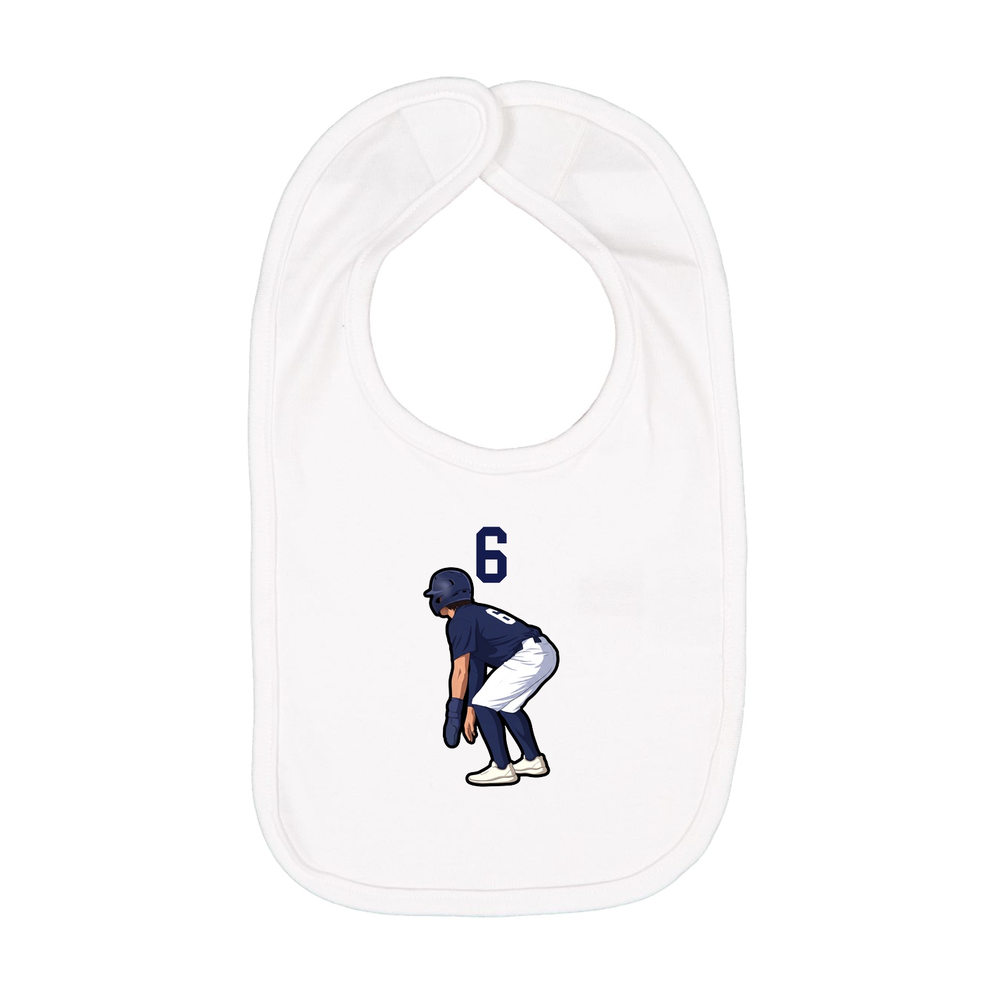 Infant Bib — Number Top in White