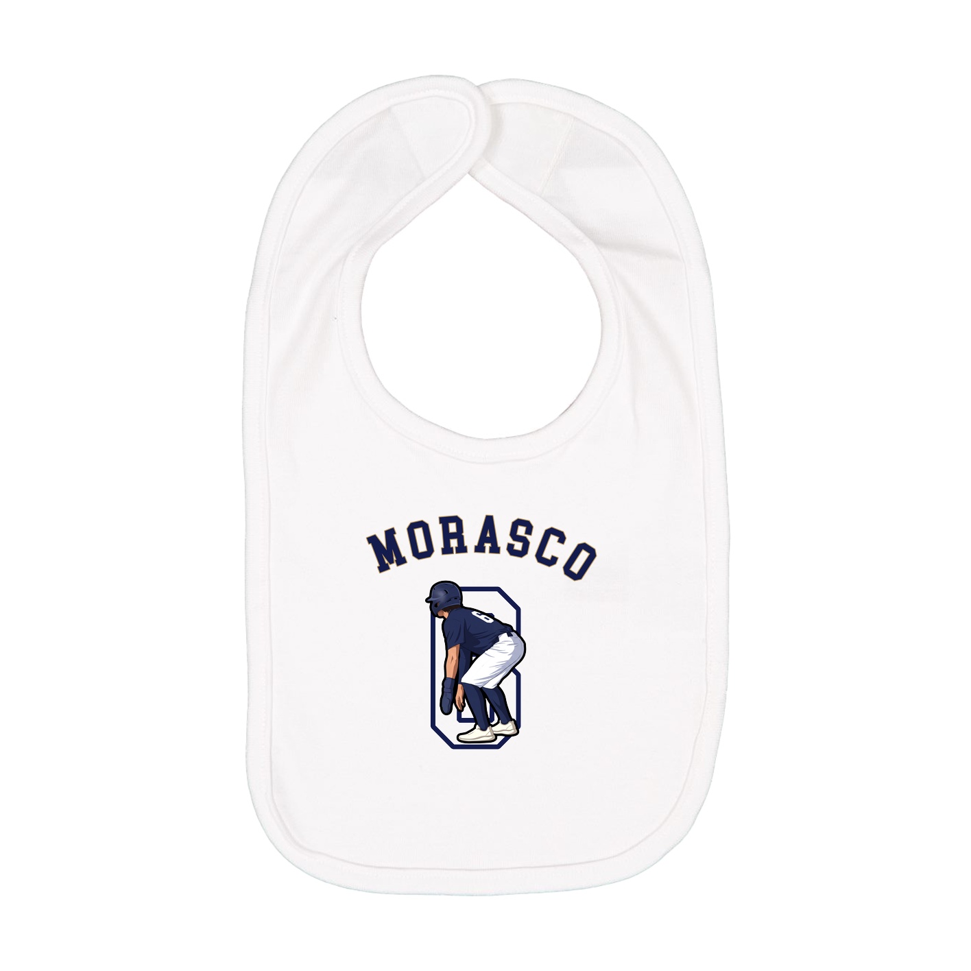 Infant Bib — Shirsey Arch in White