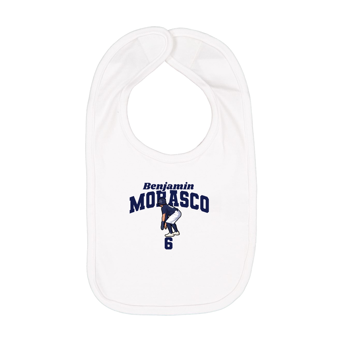 Infant Bib — Signature Arch in White