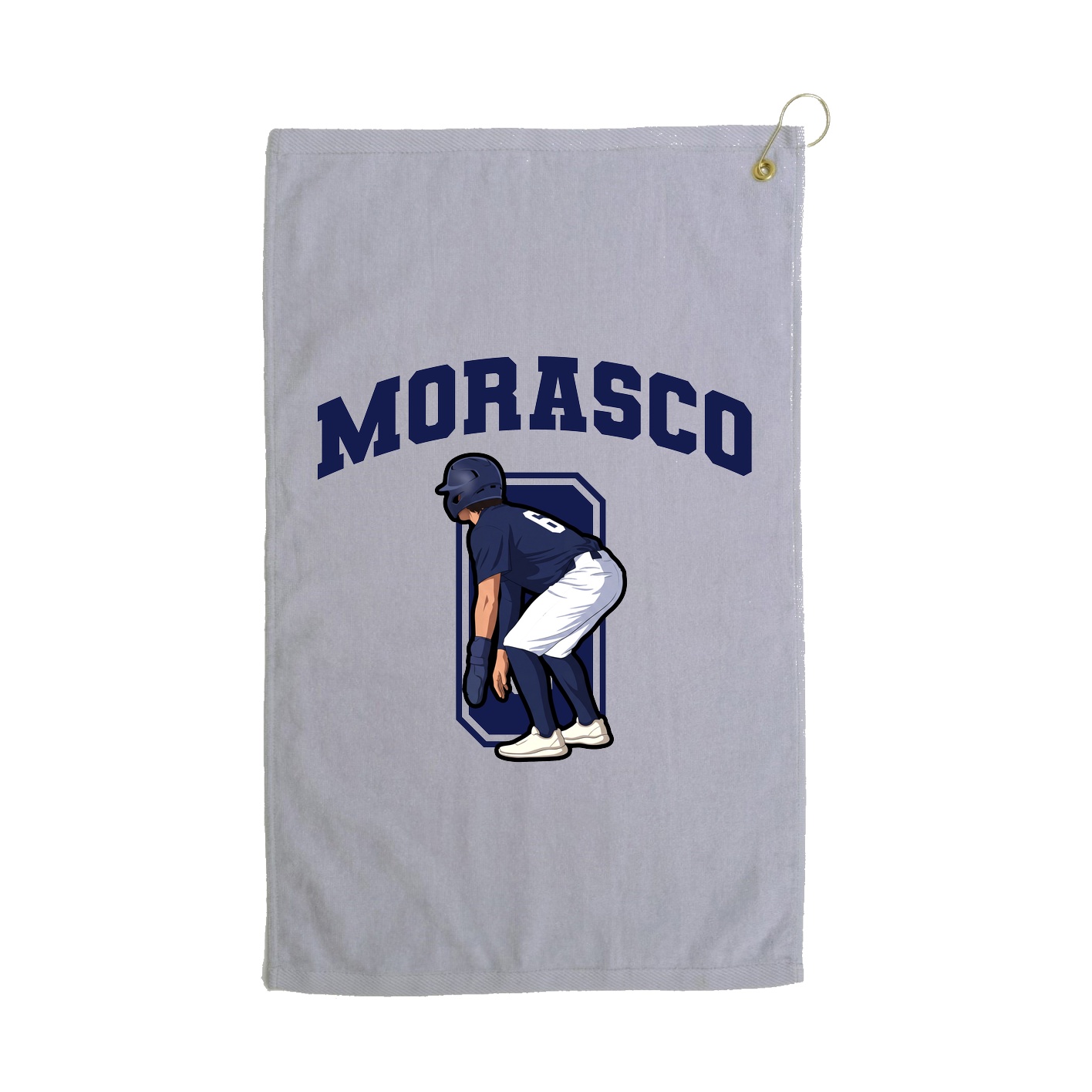 Golf Towel — Number in Grey