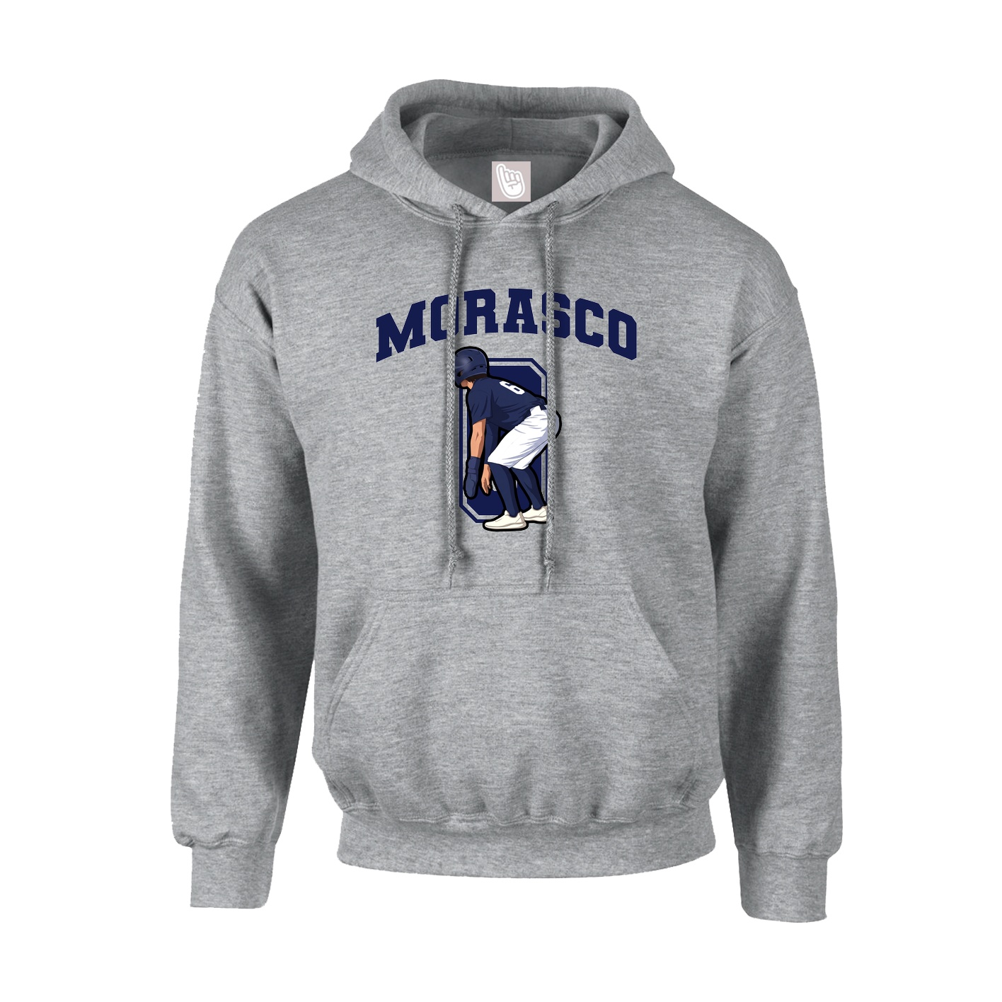 Youth Hoodie — Number in Grey