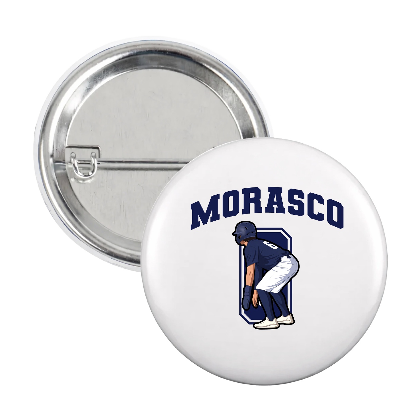 Game Day Button — Number in White