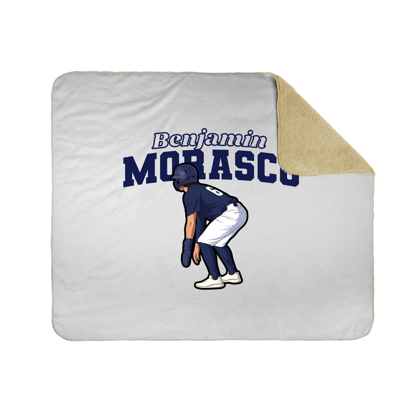 Throw Blanket — Name Arch in White
