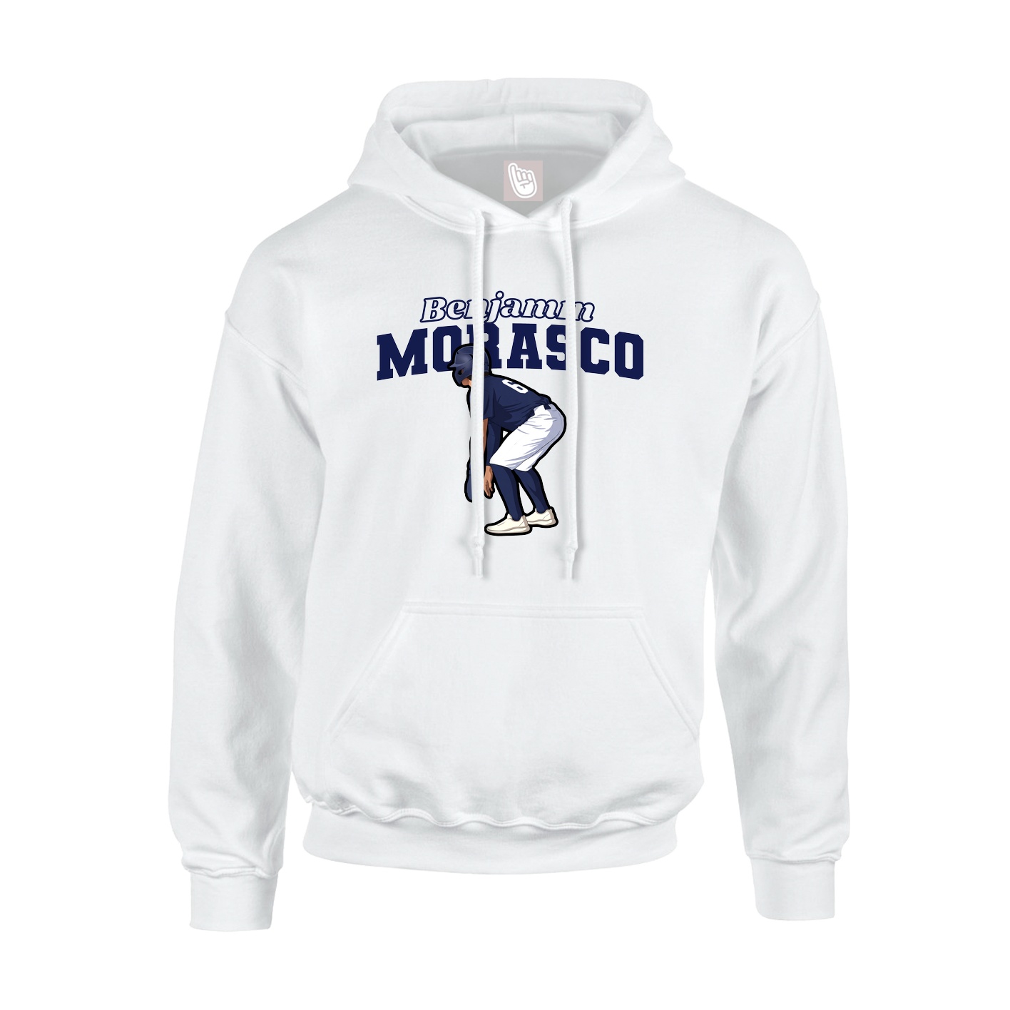 Hoodie — Name Arch in White