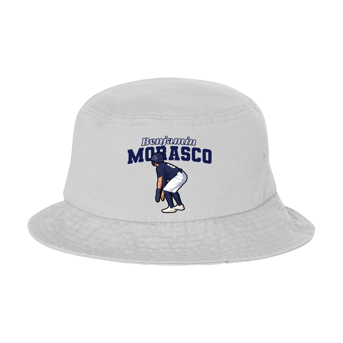 Bucket Cap — Name Arch in White