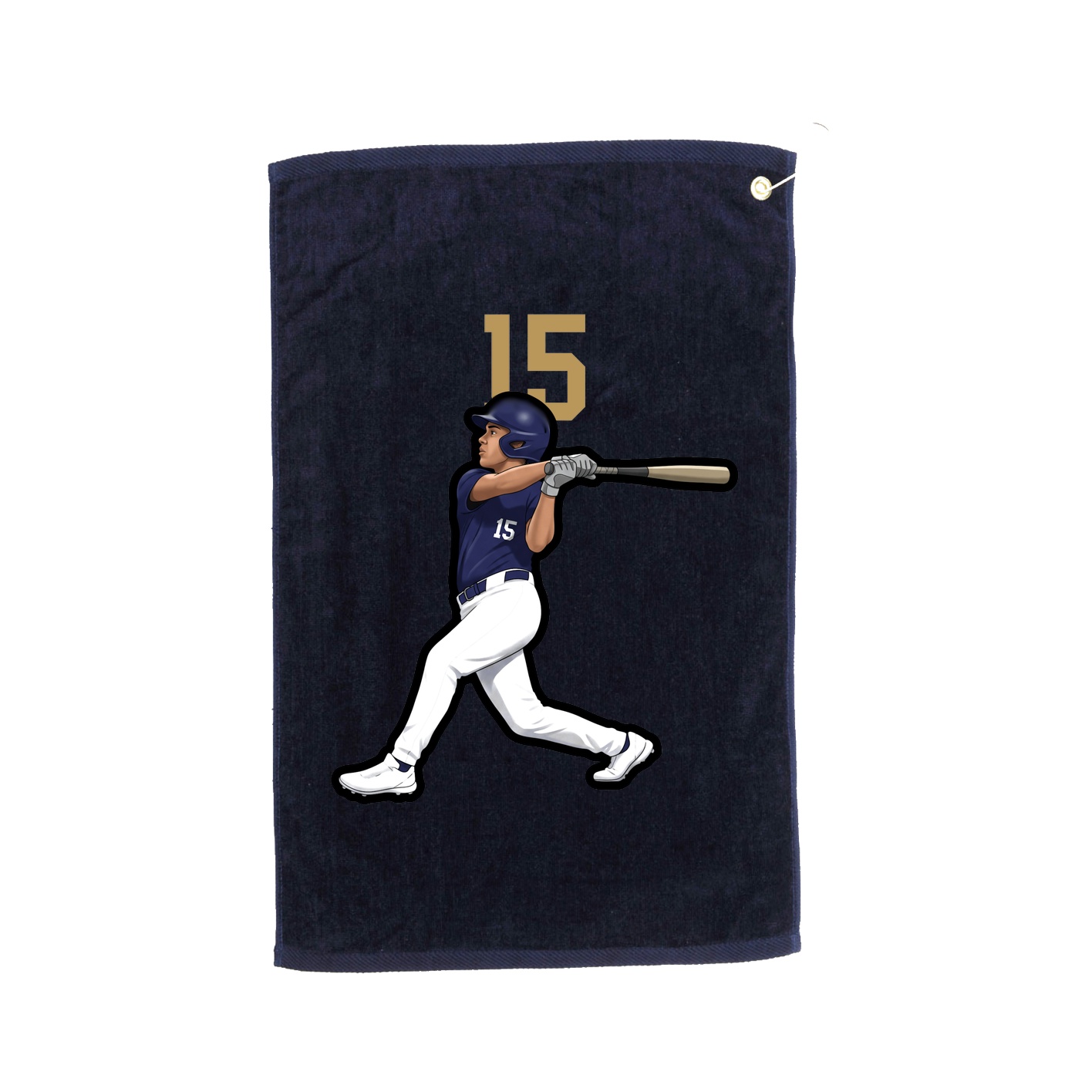 Golf Towel — Number Top in Navy