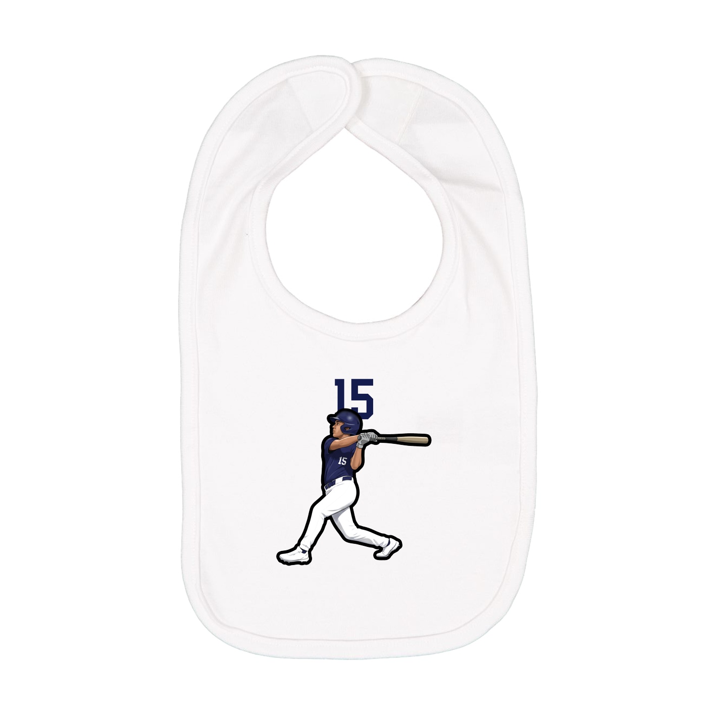 Infant Bib — Number Top in White