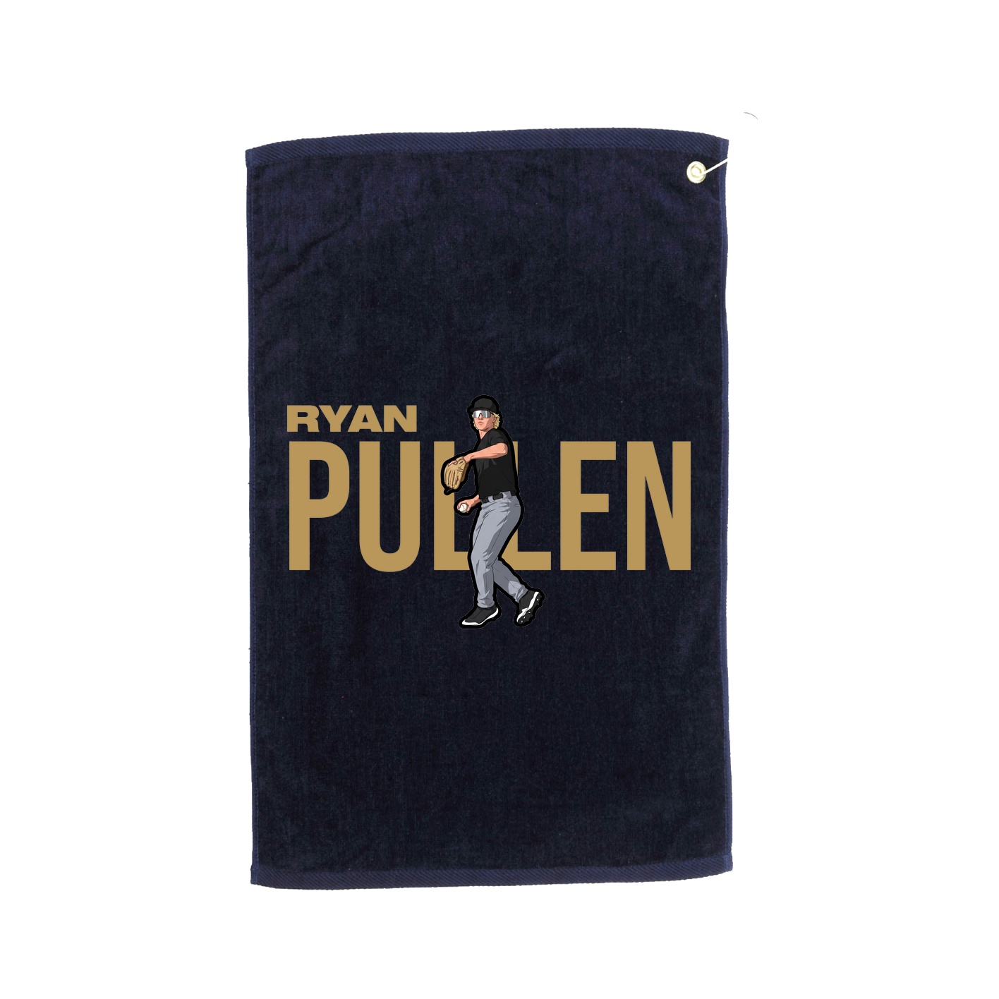 Golf Towel — Player Name in Navy