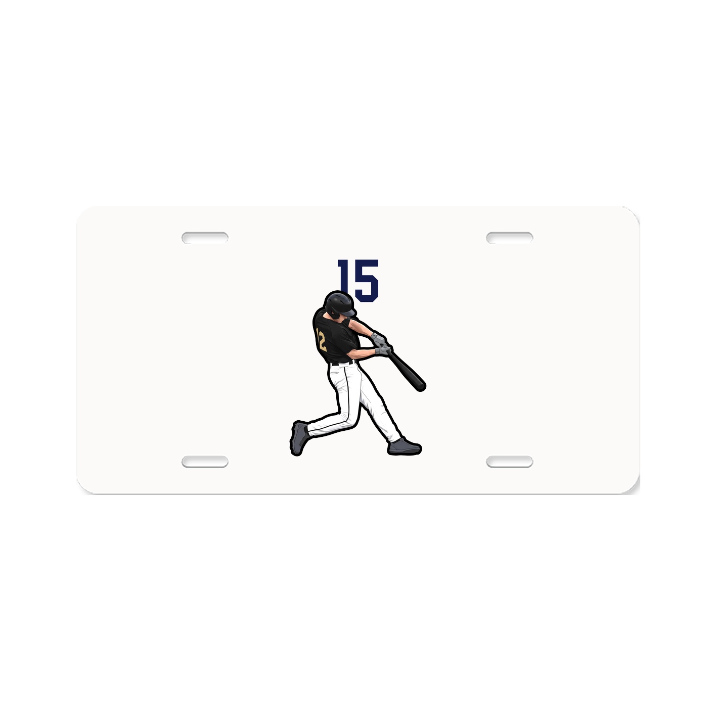 License Plate — Number Top in Classic